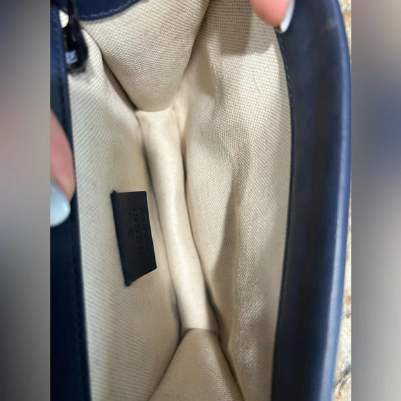 GUCCI Calfskin Crystal Snake Embroidered Dionysus Shoulder Bag White Red Blue - Picture 9 of 16